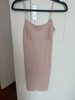 Pink Spaghetti Strap Bodycon Dress